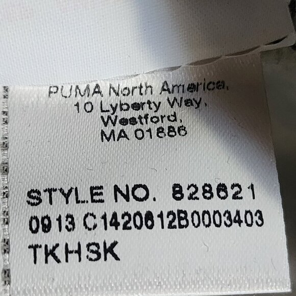 Womens PUMA Essentials Logo Hoodie Sz Lg Purple Gray Fleece Pullover Sweatshirt - Picture 9 of 11